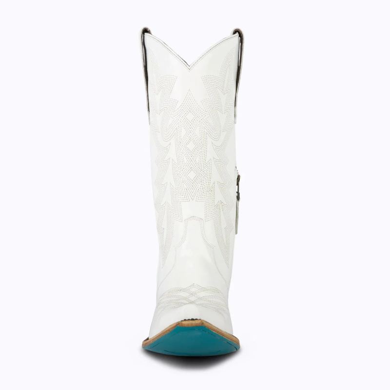 WOMEN'S OFF THE RECORD MIDI-White Patent - Click Image to Close