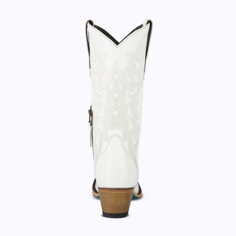 WOMEN'S OFF THE RECORD MIDI-White Patent - Click Image to Close